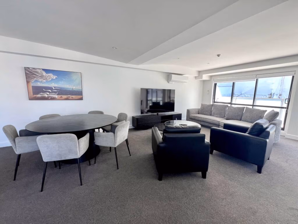 Penthouse Apartment spacious dining and living area