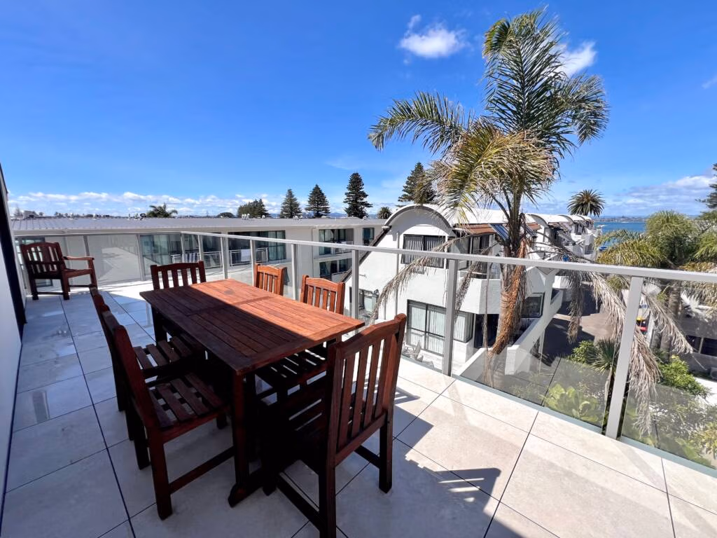 Penthouse Apartment large balcony (one of two) with extensive views