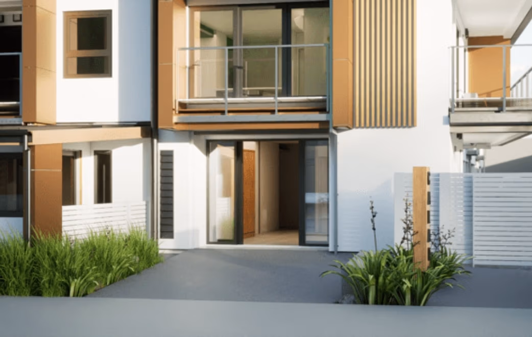 Exterior view of 6 on Adams boutique accommodation in sunny Tauranga